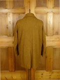 26/1150 beautiful immaculate vintage invertere rust brown herringbone harris tweed field coat overcoat 44