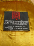 26/1150 beautiful immaculate vintage invertere rust brown herringbone harris tweed field coat overcoat 44