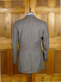 26/1153 wonderful vintage maurice sedwell savile row bespoke grey / blue herringbone tweed suit 41-42 regular to long