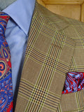 26/1152 wonderful vintage maurice sedwell savile row bespoke brown / green glen check worsted suit 41-42 regular to long