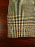 26/1152 wonderful vintage maurice sedwell savile row bespoke brown / green glen check worsted suit 41-42 regular to long