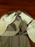 26/1152 wonderful vintage maurice sedwell savile row bespoke brown / green glen check worsted suit 41-42 regular to long