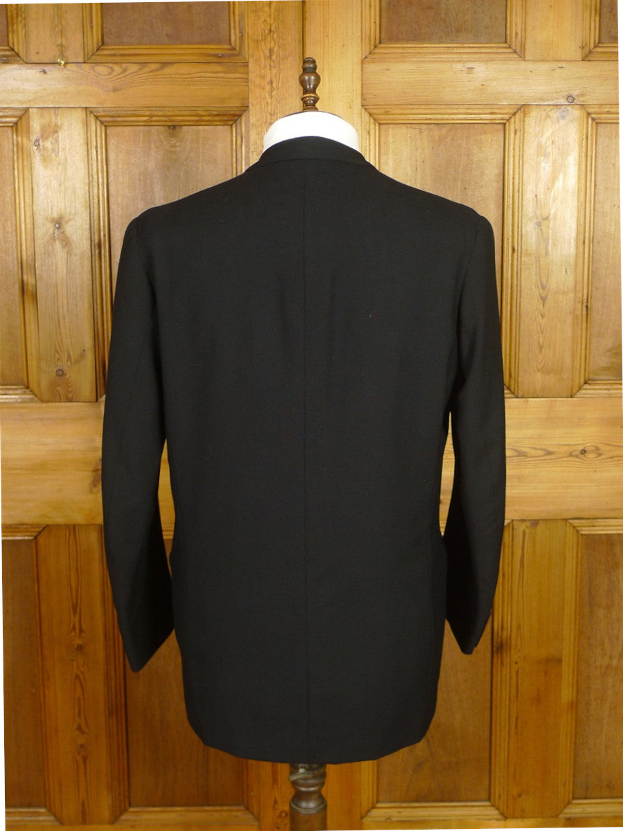 26/1154 immaculate 1965 maurice sedwell savile row bespoke black barathea wool diner suit 44-45 regular to long