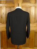 26/1154 immaculate 1965 maurice sedwell savile row bespoke black barathea wool diner suit 44-45 regular to long