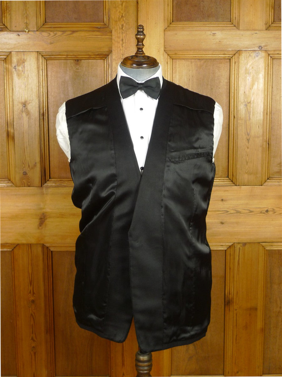 26/1154 immaculate 1965 maurice sedwell savile row bespoke black barathea wool diner suit 44-45 regular to long