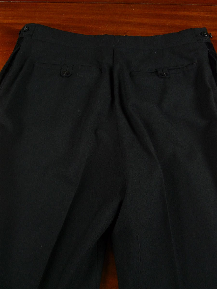 26/1154 immaculate 1965 maurice sedwell savile row bespoke black barathea wool diner suit 44-45 regular to long