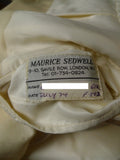 26/1149 vintage 1974 maurice sedwell savile row bespoke ivory white wool & silk evening dinner jacket 41 long