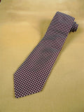 26/1161 immaculate turnbull & asser brown / grey diamond pattern silk tie (rrp £205)
