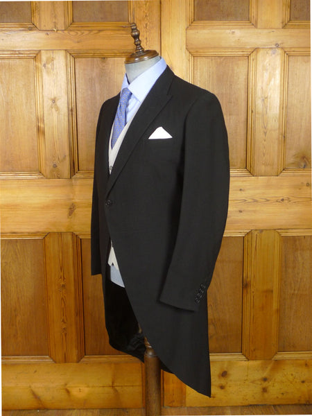 26/1169 immaculate vintage 1966 maurice sedwell savile row bespoke black wool morning coat 37 long
