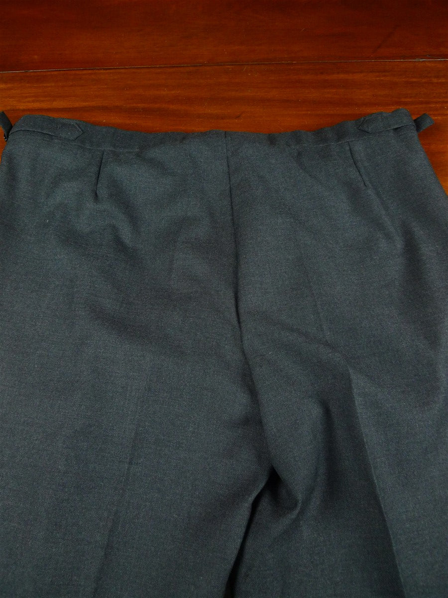 26/1171 immaculate vintage bespoke tailored grey worsted trouser 38-42