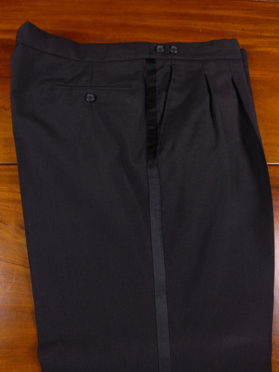 0207/993 quality lightweight ex-hire black wool mix evening dinner suit trouser - selection of sizes