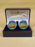 18/1351 brand new benson and clegg 'usa state quarter - nevada' coin t-bar cufflinks rrp £100 (cc2106)