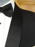 22/0500 vintage 1960s black worsted & mohair shawl collar dinner jacket 42 short