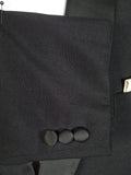 22/0500 vintage 1960s black worsted & mohair shawl collar dinner jacket 42 short