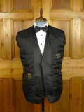 22/0500 vintage 1960s black worsted & mohair shawl collar dinner jacket 42 short