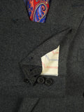 23/0223 dege 1995 savile row bespoke grey worsted flannel d/b suit 44 short