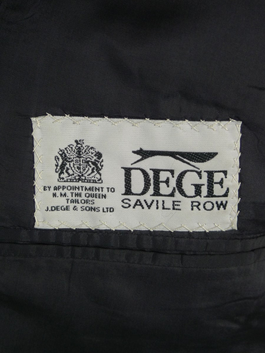 23/0223 dege 1995 savile row bespoke grey worsted flannel d/b suit 44 short